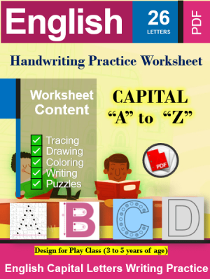 English Alphabet Capital Letters Worksheet (A to Z)