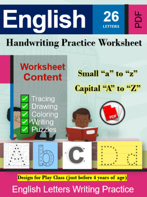 English Alphabets Tracing Sheet (A to Z) Small and Capital Letters